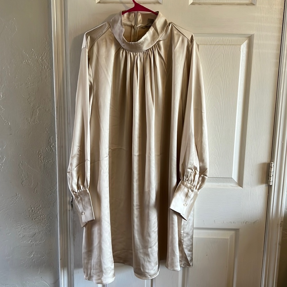 H&M Satin Champagne Dress